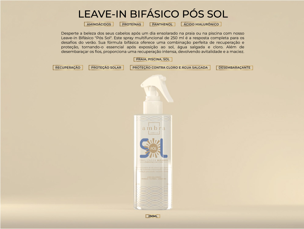 LEAVE IN BIFASICO POS SOL PARA CABELOS